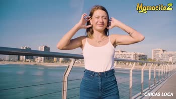 Ramon Nomar Fuels Latina Passion on Public Beach with Petite Sandra Wellness