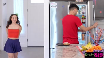 Cum Hungry Kimmy Kimm Tells Stepbro, "Ill be Back to Collect Your Cum Before Tonights Fireworks" - S37:E3