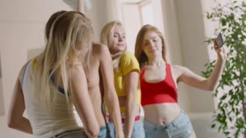 HOTTEST Jia, Nancy, Cindy and Anna in afterparty foursome orgy!