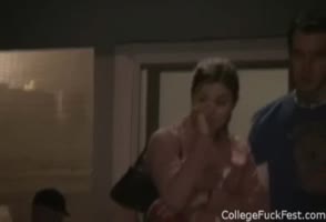 Oralsex Teases College Roomies with Blowjob Showdown