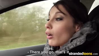 Nikita Bellucci's French Frenzy - POV Roadhead in the Car