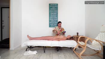 Blonde Babe Dora's Sensual Virgin Massage