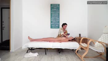 Blonde Babe Dora's Sensual Virgin Massage