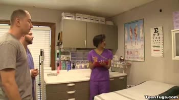 Nurse's Uniform Handjob Delight