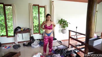 KinkyDogs' All-Natural Latina Housewife Goes Wild in Her New Home