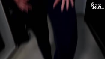 Big Feet Tease: Czech Siren's Worn White Socks POV