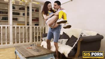 Losing Bet Leads to Steamy Stepbrother Threesome