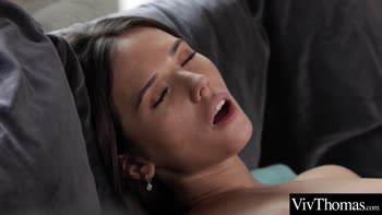 Eve Sweet Teases & Tantalizes: Petite Brunette Loves Her Bald Pussy Licked