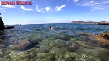 Antonio Mallorca Fucks Skinny Teen (18+) Brunette On A Sunny Nude Beach