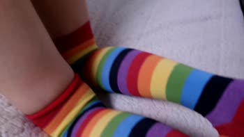 peachandcoxx - Cute Peach's Socks and Panty Tease Leads to Hard Cock Frenzy