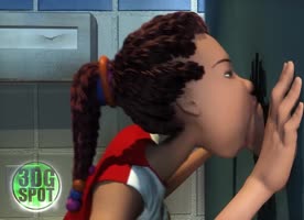 Cartoon Cheerleader Faces Big Dick in Glory Hole Deepthroat Blowjobs & Fucks
