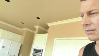 Sky Pierce's Kitchen Conquest: Fucked in Doggy by Her Officer