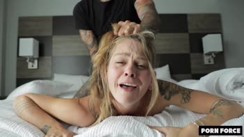 Porn Force's Blonde Babe Takes a Merciless Big Cock Ride