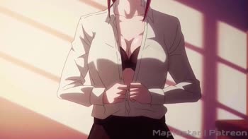 Makima's Reward: Chainsaw Man Hardcore Action with Maplestar_anime