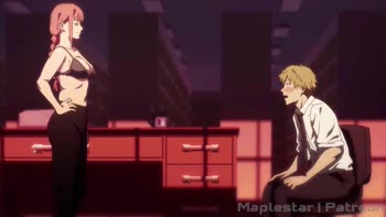 Makima's Reward: Chainsaw Man Hardcore Action with Maplestar_anime
