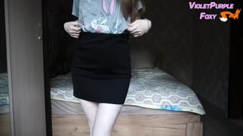 VioletPurpleFoxy's Virgin Student Orgasm: Wet & Shaking Solo Play
