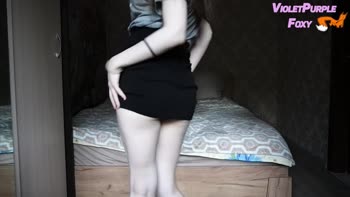 VioletPurpleFoxy's Virgin Student Orgasm: Wet & Shaking Solo Play