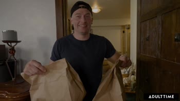 Gianna Dior's Unexpected Delivery: Caught Masturbating, Then Fucked by a Stranger