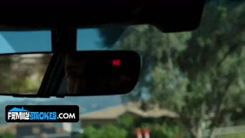 Stepdad and His Girl Pick Up Hitchhiker Avery Wilds for a Roadside Spitroast