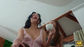 BRIDE4K. Suck lovers dick before married