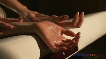 Sienna Day & Nathaly Cherie's Sultry Massage Room Affair