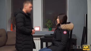 Debt Collector's Rough Seduction: Durable Cock for Gorgeous Debtor