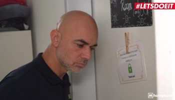 Security Guard's Big Cock Check: Lilly Bella's Petite Perfection