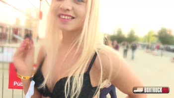 Blonde Teen (18+) Sofia Nox Spontaneously Masturbates in Barcelona