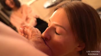 Jadilica Teaches College Babe Nigonika the Art of Saliva-Filled Blowjobs