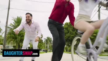 Jessae Rosae Teaches Step Dad More Than Bike Riding in Taboo Daughter Swap Frenzy