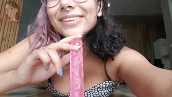 Ev4Evans' Anal Adventure with Glass Dildo Delight