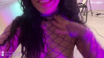 Agatha Dolly's Sultry Solo: Transparent Dress & Anal Delights