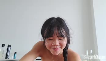 FlameHEL's Real 18+ POV: Skinny Asian Teen (18+) Loves Period Sex