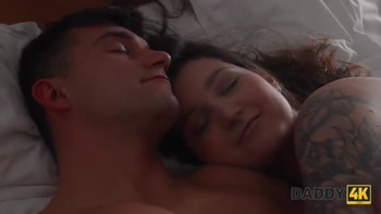 DADDY4K. She went into her Boyfriend's Daddy's room to say goodnight and have sex
