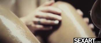 Nancy A's Sensual Oil Massage Ignites Lesbian Lust
