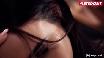 Latvian Teen (18+)'s Wild BBC Threesome in Horny Hostel