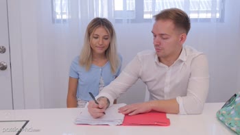 Joshua Lewis Teaches College Cutie a Hardcore Lesson