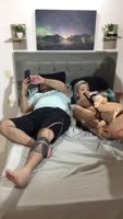 Barbara_fox's Submissive Blonde Crush in Threesome Strap-On Action