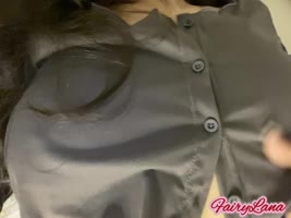 FairyLana's Natural Boobs Burst Out of Cozy Sweater