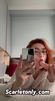 Scarletrose696's Redhead Seduction: Gaping Blowjob & Deepthroat Action