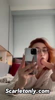 Scarletrose696's Redhead Seduction: Gaping Blowjob & Deepthroat Action