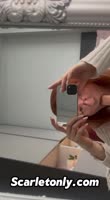 Scarletrose696's Redhead Seduction: Gaping Blowjob & Deepthroat Action