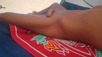 WhiteLapSplash Teases the Beach with His Big Cock in Public