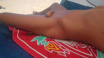 WhiteLapSplash Teases the Beach with His Big Cock in Public