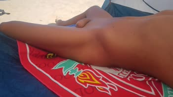 WhiteLapSplash Teases the Beach with His Big Cock in Public