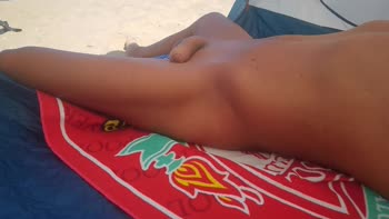WhiteLapSplash Teases the Beach with His Big Cock in Public