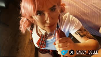 BabeeyBelle's Naughty Pigtails Get Punished with a Steamy Cumshot