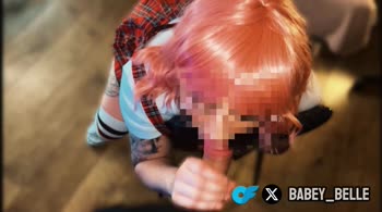 BabeeyBelle's Naughty Pigtails Get Punished with a Steamy Cumshot