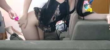 Plushie Lewd's Masked Masquerade: College Cutie in Bondage Cosplay