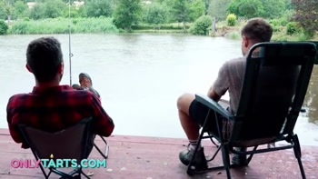 BIG CATCH - Girl fucks two fishermen on the nature